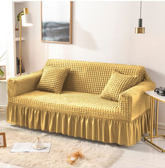 TURKISH STYLE SOFA COVER -BEIGE SKIN YELLOW