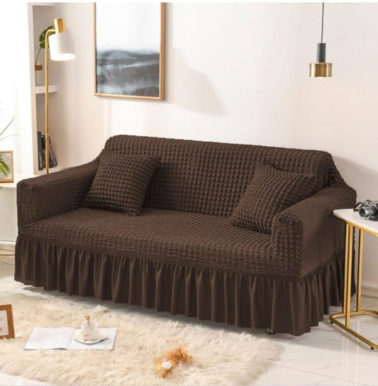 TURKISH STYLE SOFA COVER - COFFEE BROWN