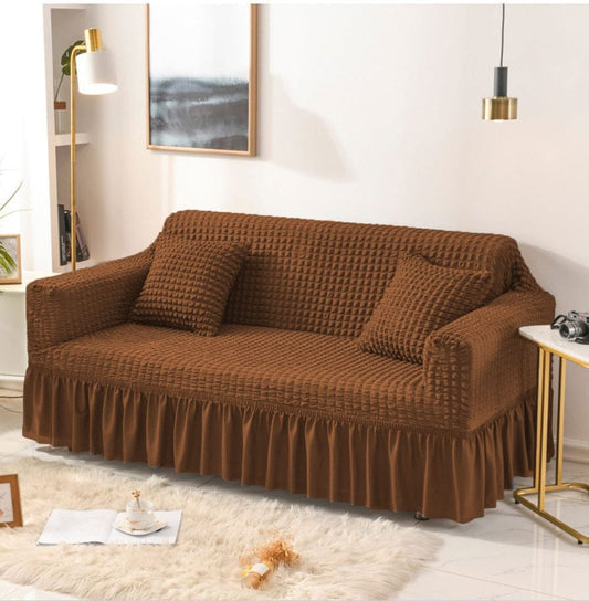 TURKISH STYLE SOFA COVER -  BROWN