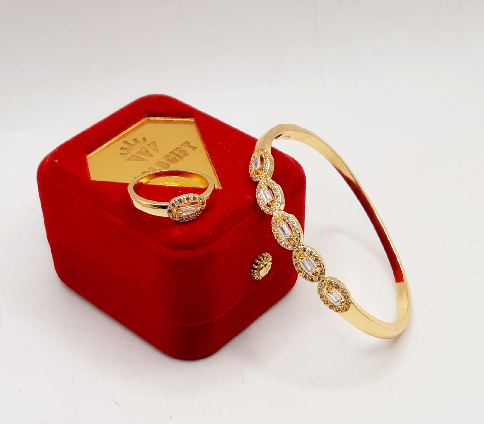 Baguette Stone Oval Link Jewelry Set