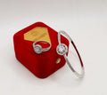 Elegant Halo Zirconia Jewelry Set