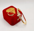 Royal Art-Deco Gold Fan Jewelry Set