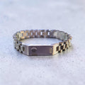 Luxury Rolex-Inspired Two-Tone Stainless Steel Men's ID Bracelet